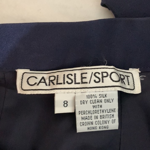 Carlisle Sport 100% Silk High Waisted Wide Leg Pants, 8 - Picture 5 of 7